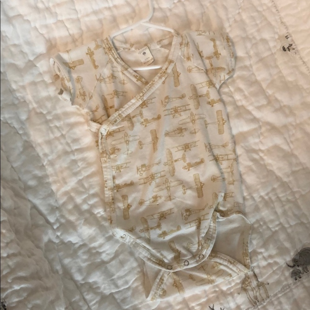 Kate Quinn Organics Airplane Kimono Onesie